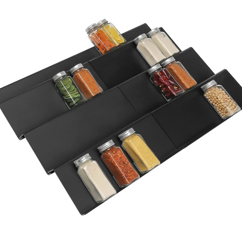 Black Spice Rack Drawer Organizer